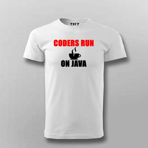 Coders Run On Java T-Shirt For Men