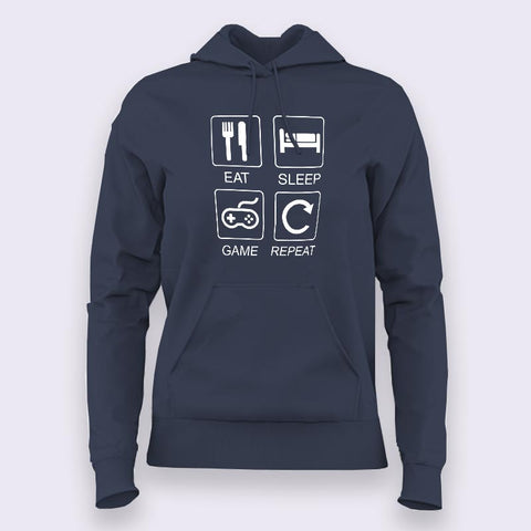 Eat Sleep Game  Hoodies For Women Online India