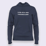 To iterate is human, to Recurse is divine Women's Hoodies