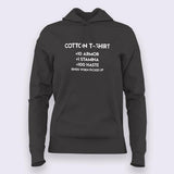 Cotton T shirt Hoodies For Women India