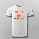 Sweeter than Jalebi Hindi Funny Desi T-shirt For Men.