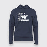 Eat Sleep Leet Repeat  Hoodies For Women Online India