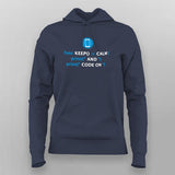 Keep Calm Shirt for IOS Swift Developers Hoodie  For Women Online India