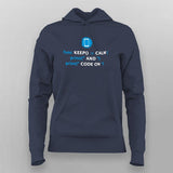 Keep Calm Shirt for IOS Swift Developers Hoodies For Women