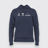 Peace Love Programming Hoodies For Women Online India