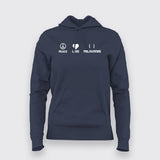Peace Love Programming Hoodies For Women Online India