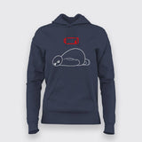Low Battery Funny  Hoodie  For Women