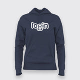 Login Slogan Tech Hoodies For Women