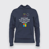 No Windows in Apple Stores - Funny Tech Hoodie