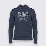 My Brain Has Too Many Tabs Open Funny T-Shirt For Women