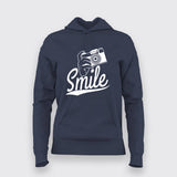 Smile Camera: Chic Women's Photography Hoodie