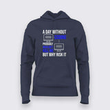 A day without coding Hoodie for Women online