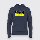 Caution I Curse When I Commit Code T-Shirt For Women