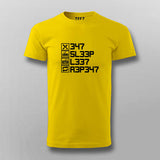 Eat Sleep Leet Repeat  T-Shirt For Men