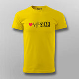 21Km Heartbeat Marathoner Cool T-shirts For Men