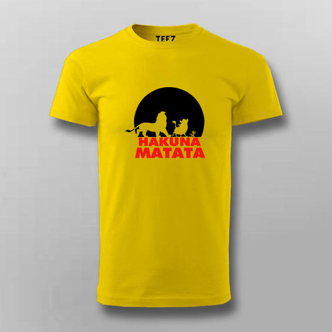 Hakuna Matata Funny Cartoon T-shirt For Men Online India 