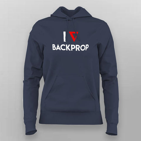 I Heart Backprop Hoodies For Women