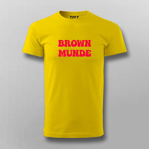 Brown Munde Album Song T-Shirt For Men Online