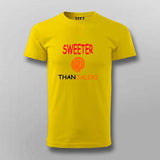Sweeter than Jalebi Hindi Funny Desi T-shirt For Men.