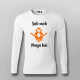 Sab Moh Maya Hai Hindi Meditation Slogan Men’s T-shirt