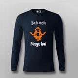 Sab Moh Maya Hai Hindi Meditation Slogan Men’s T-shirt