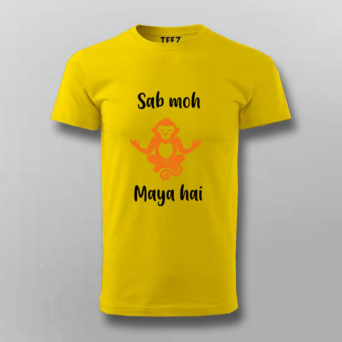 Sab Moh Maya Hai Hindi Meditation Slogan Men’s T-shirt Online India