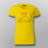Low Battery Funny  T-Shirt For Women