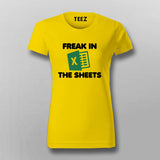 Freak in the Sheets Funny Meme T-Shirt For Women