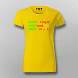 Programmer Humor Middle Finger T-Shirt For Women
