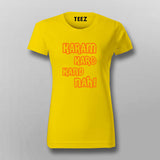 Karam Karo Kand Nahi Hindi Meme T-shirt For Women Online India