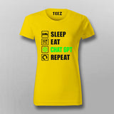 Sleep Eat ChatGPT Repeat Women's Tee