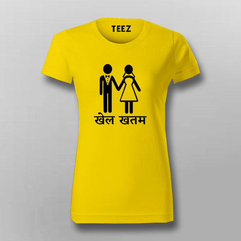 Khel Khatm Game Over Funny T-shirt For Women Online India 