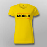 Wah Modiji Wah Hindi Meme T-shirt For Women