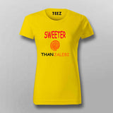 Sweeter than Jalebi Hindi Funny Desi T-shirt For Women.