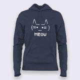 Meow Cat Smiley Emoticon Hoodies For Women