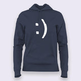 Smile Emoticon Hoodies For Women