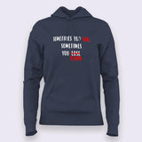 Sometimes you win sometimes you learn  Motivational Slogan Hoodies For Women Online India