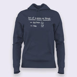 Awesome Things- Python & Me - Programming Hoodie India for Women
