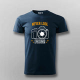 Never Lose Focus Photography Camera  T-Shirt For Men