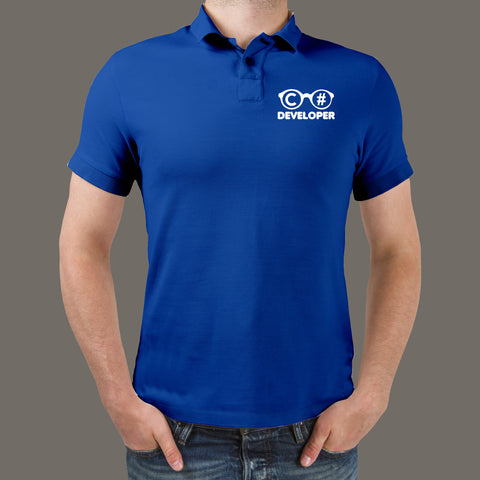 C#  C Sharp Developer  Polo T-Shirt For Men Online