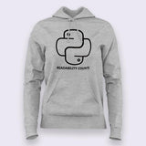 Python - Readability Counts Hoodies For Women
