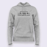 Resistance Is Futile. Funny Science Hoodies For Women