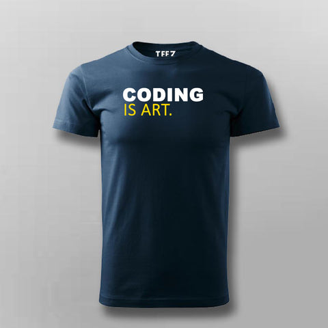 Coding Is Art Programmer T- Shirt For Men Online