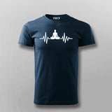 Yoga Heartbeat Cotton Tee for Yoga Enthusiasts