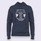Two Lost Souls Swimming in a Fish Bowl Pink Floyd Hoodies For Women