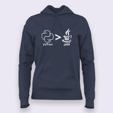 Python Greater Than java Hoodies For Women