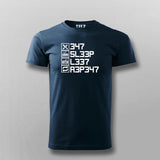 Eat Sleep Leet Repeat  T-Shirt For Men India