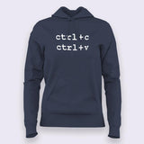 Ctrl+C Ctrl+V Copy Paste Programmer Hoodies For Women