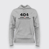 404 Freedom Not Found Funny Hoodies For Women