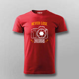 Never Lose Focus Photography Camera  T-Shirt For Men